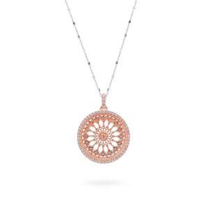 Collana Rosone Duomo Orvieto Rosé gioiello argento