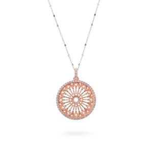 Collana Rosone Duomo di Firenze Rosé gioiello argento