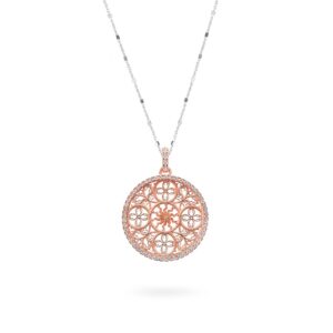 Collana Rosone Duomo di Milano Rosé gioiello argento