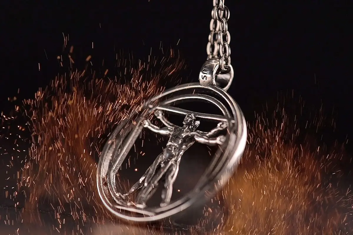 Vitruvian Man Necklace Jewel