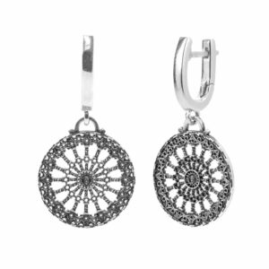Orecchini light rosone Orvieto donna gioielli argento