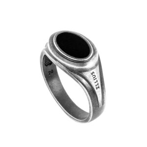 Anello Gemma argento pietra ovale uomo