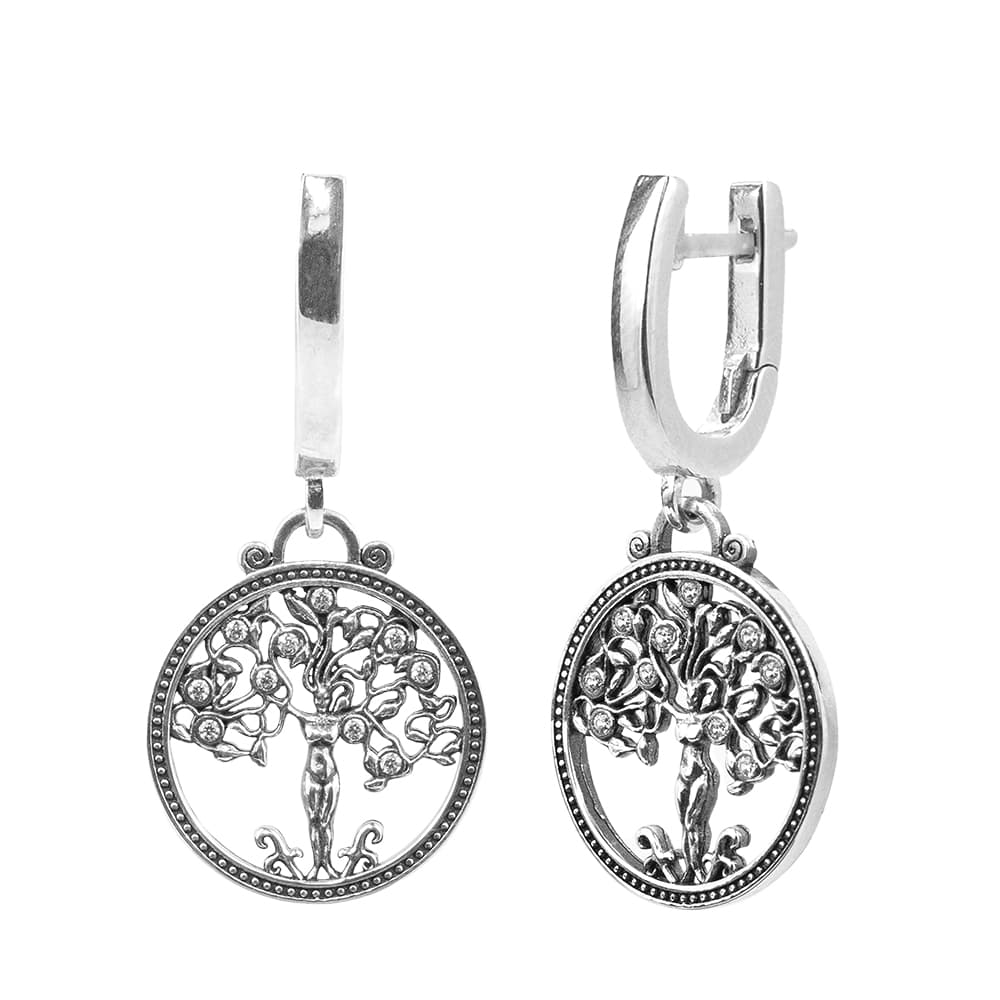 Orecchini Albero della Vita Argento Donna