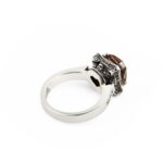 Women's silver capital stone ring