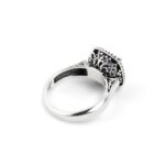 Seventeenth-century baroque purple stone silver ring