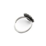 Anello Floreale Seicento pietra viola donna in argento retro