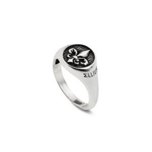 Anello Giglio Firenze in argento lucido per donna