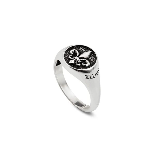 Anello Giglio Firenze in argento lucido per donna