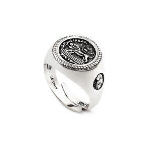 Anello Leone Israele in argento