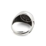 Anello Leone Israele in argento retro