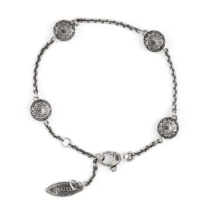 Bracciale Agnese Seicento pietre barocco donna in argento retro