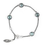 Bracciale Agnese Seicento pietre celesti donna barocco in argento