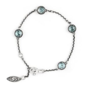 Bracciale Agnese Seicento pietre celesti donna barocco in argento