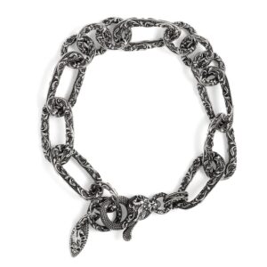 Bracciale Voluta maglie miste barocco in argento