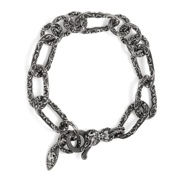Bracciale Voluta maglie miste barocco in argento