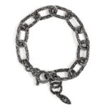 Bracciale Voluta maglie piatte barocco in argento