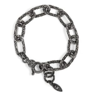 Bracciale Voluta maglie piatte barocco in argento