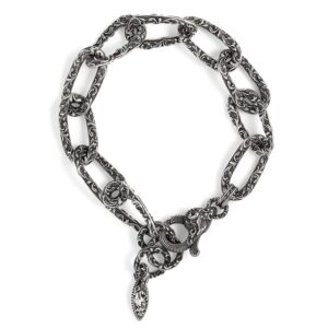 Bracciale Voluta maglie ruotate barocco in argento