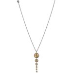 Collana Agnese Seicento ciondolo pietre scalare gialle barocco donna in argento