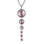 Collana Agnese Seicento ciondolo pietre scalare viola barocco donna in argento