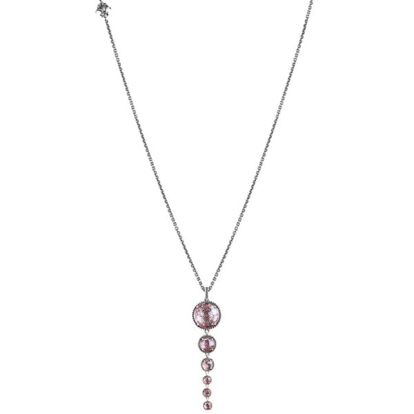 Collana Agnese Seicento ciondolo pietre scalare viola barocco donna in argento