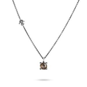 Collana Capitello pietra fume donna in argento