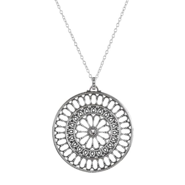 Rosone Light Grande San Rufino Assisi women's silver necklace
