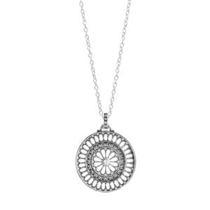 Collana Rosone Light Media San Rufino Assisi donna in argento
