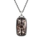 Seventeenth-century Voluta pendant Large stone fume baroque women's silver necklace