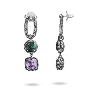 Orecchini Estasi con ciondolo Seicento barocco donna in argento