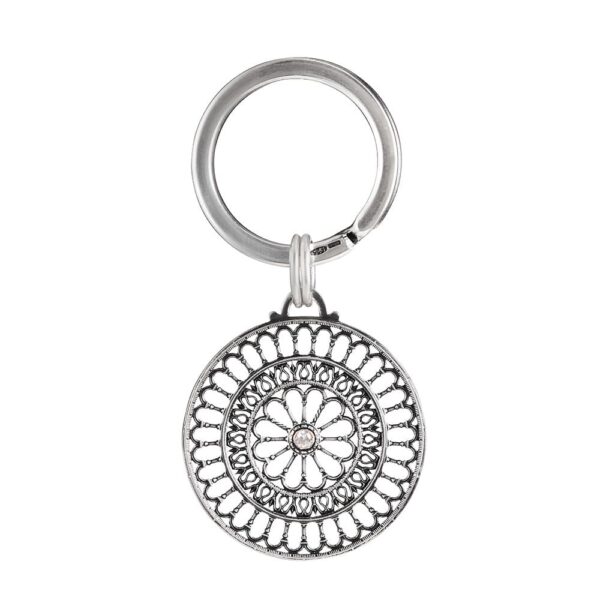 Assisi Rosone San Rufino stone silver keyring