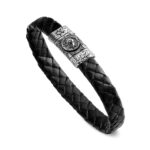 Bracelet Zodiac Man Sign Taurus Black Leather
