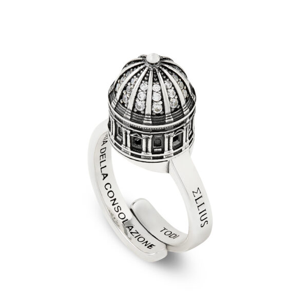 Anello Cupola Minimal Tempio Santa Maria della Consolazione Todi gioiello in argento