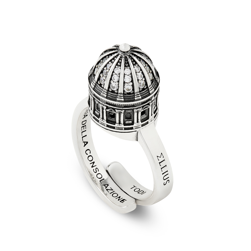 Ring Dome Minimal Tempio Santa Maria della Consolazione Todi silver jewel