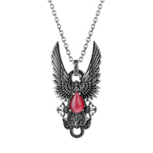 Collana Imperiale Gioiello in argento e pietra rossa