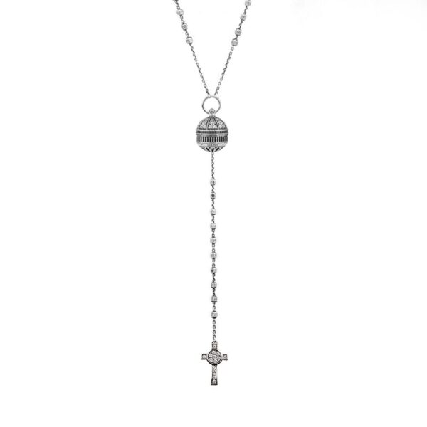 Collana Rosario Cupola Santa Maria Assunta Siena argento
