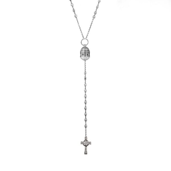 Collana Rosario Cupola Tempio della Consolazione Todi argento
