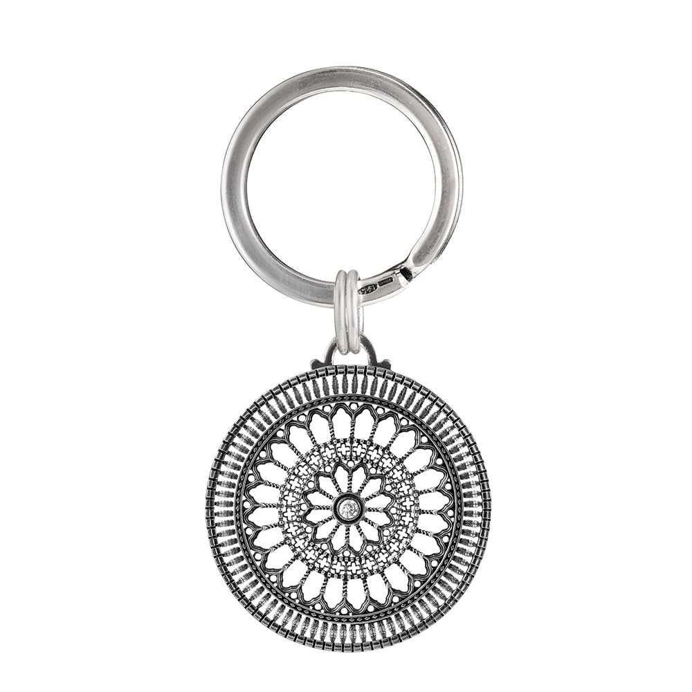 Portachiavi Rosone Todi pietra argento ellius