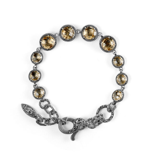 bracciale agnese pietre gialle donna argento ellius