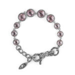 bracciale agnese pietre viola donna argento ellius