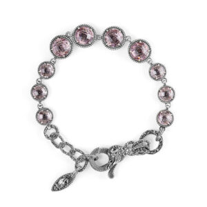 bracciale agnese pietre viola donna argento ellius