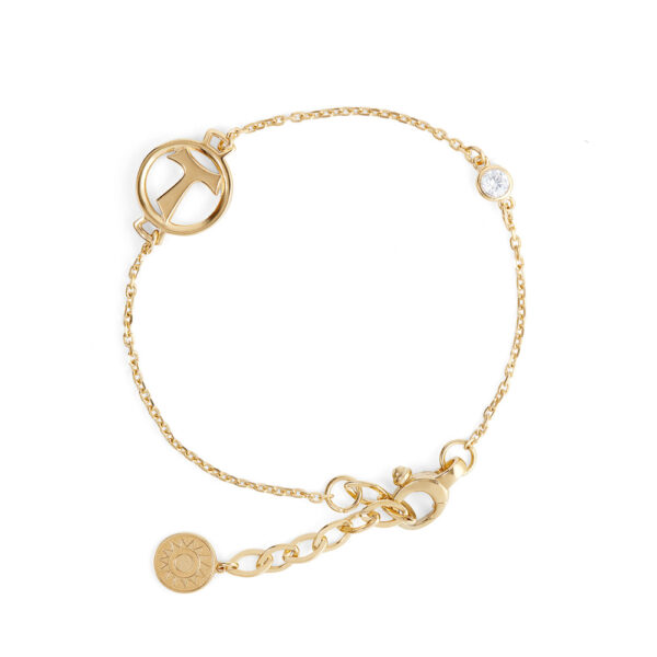 Bracciale Tau donna dorato argento