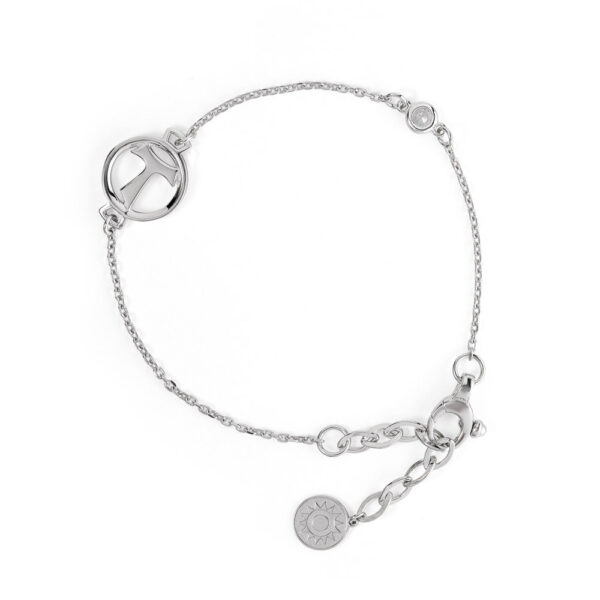 Bracciale Tau donna rodio argento