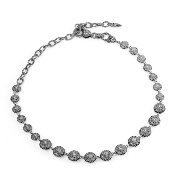 Agnese necklace choker yellow stones women silver