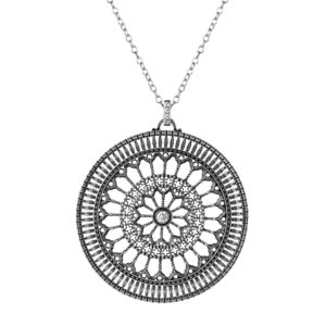 collana rosone light todi versione grande donna argento ellius