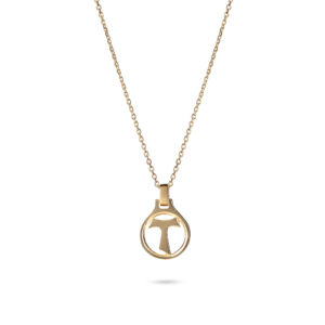 Collana Tau cerchio con pietre dorato argento