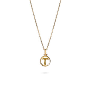 Collana Tau cerchio piccolo dorato argento
