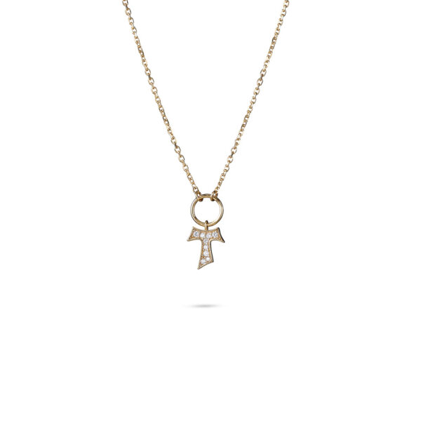 Tau stones necklace golden woman