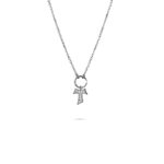 Collana Tau pietre donna rodio argento