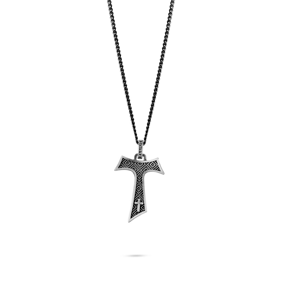 Collana Tau uomo argento